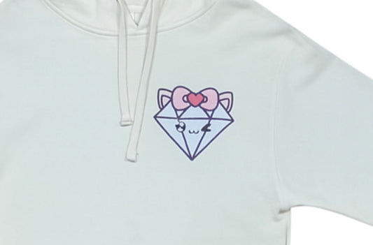 Mira Cropped Hoodie – White Edition