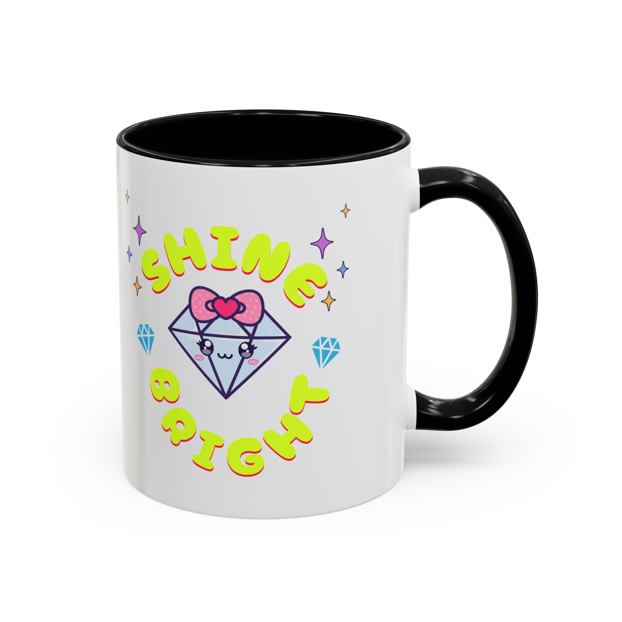 Shine Bright Coffee Mug - Colorful Accent Mug for Positive Vibes