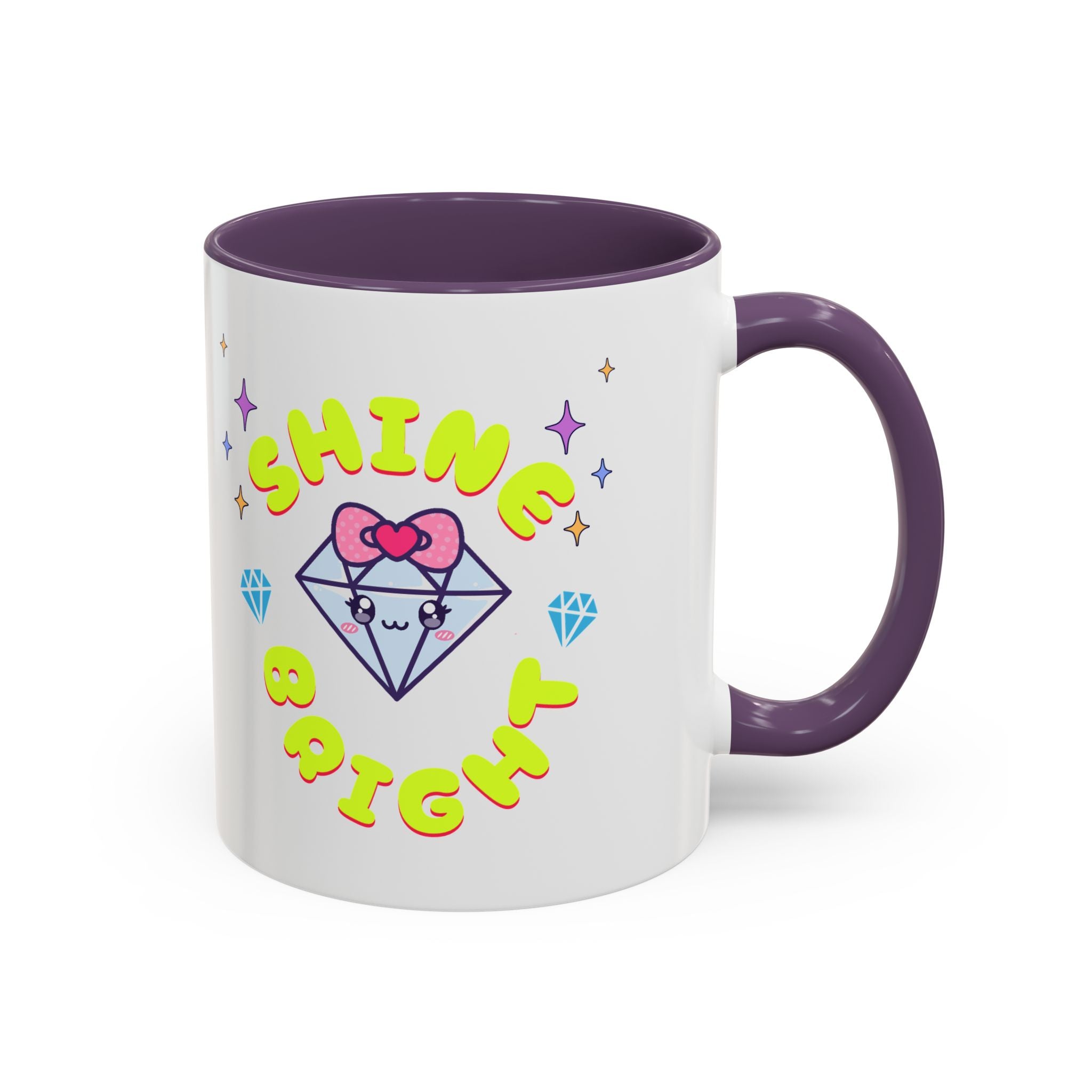 Shine Bright Coffee Mug - Colorful Accent Mug for Positive Vibes