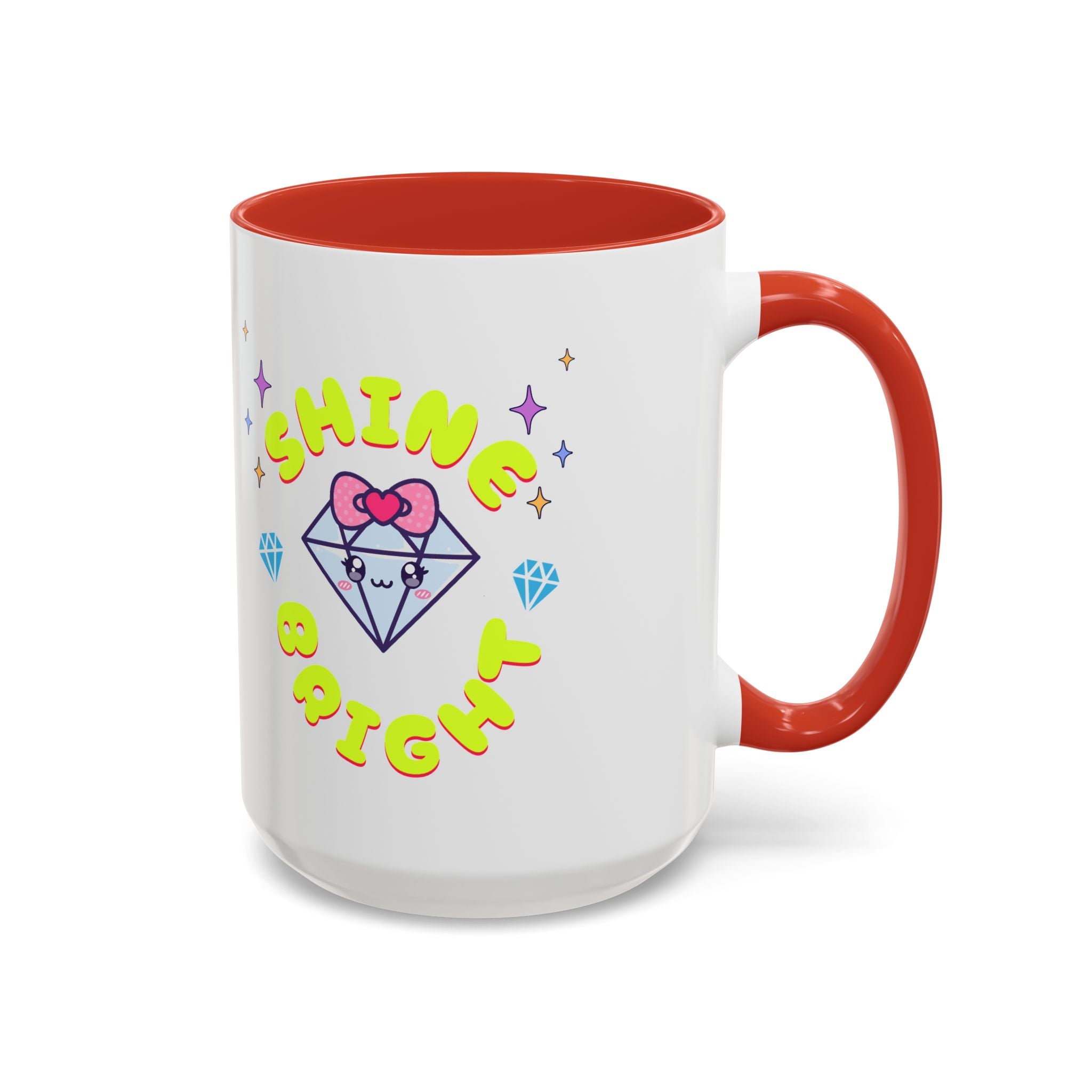 Shine Bright Coffee Mug - Colorful Accent Mug for Positive Vibes