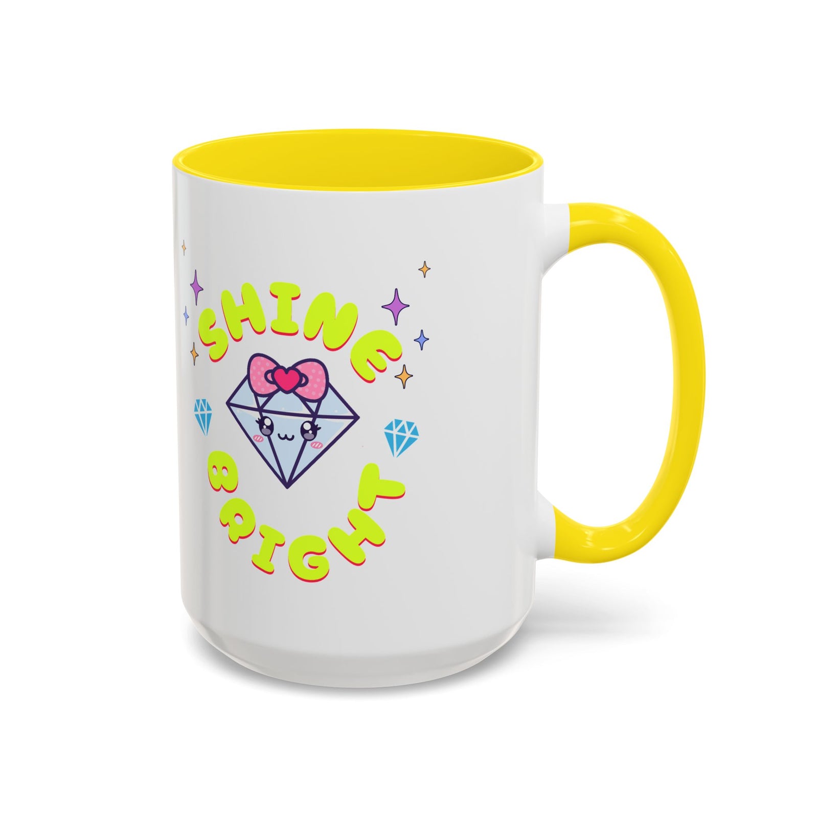Shine Bright Coffee Mug - Colorful Accent Mug for Positive Vibes