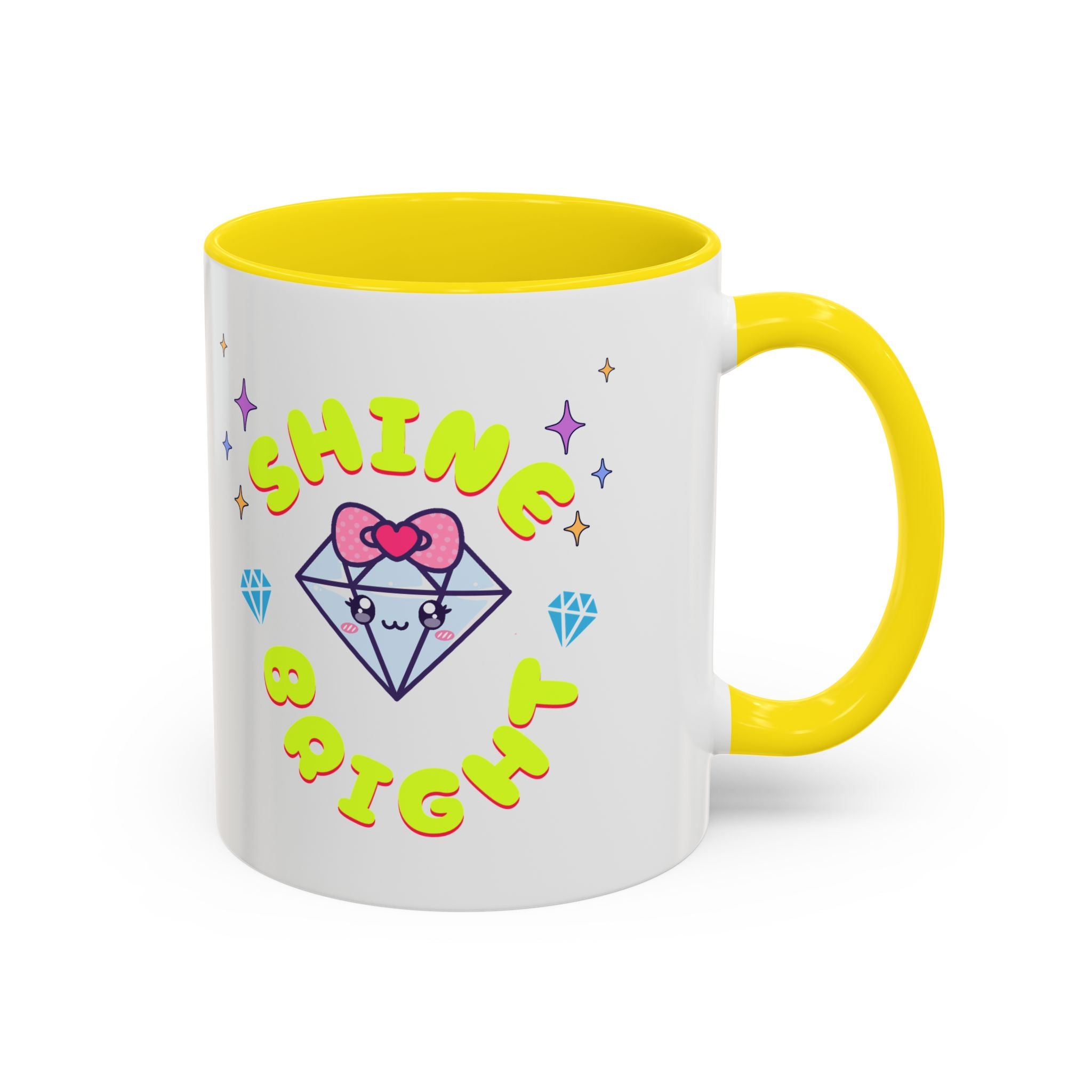 Shine Bright Coffee Mug - Colorful Accent Mug for Positive Vibes