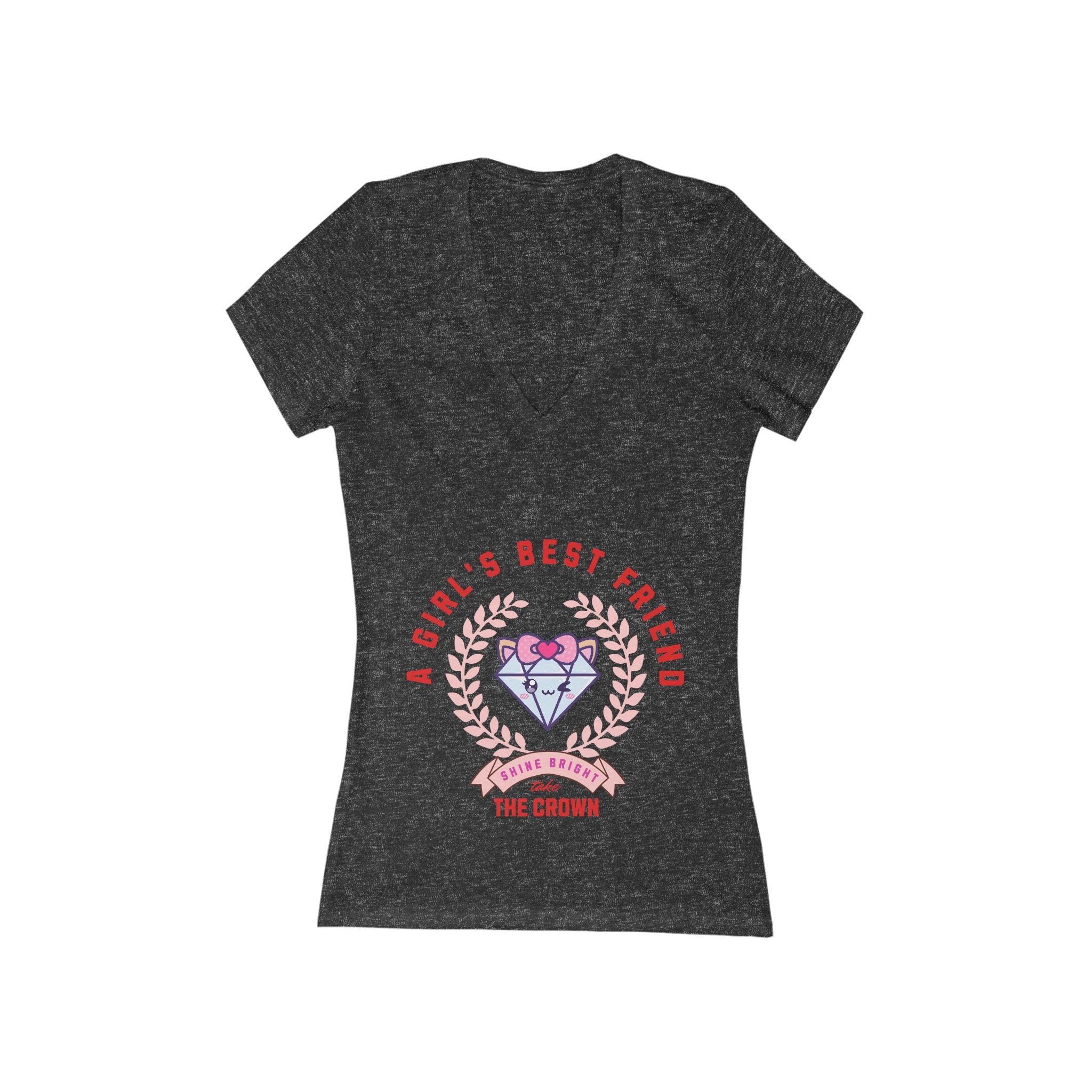 A Girl's Best Friend Diamond Crown V-Neck Tee