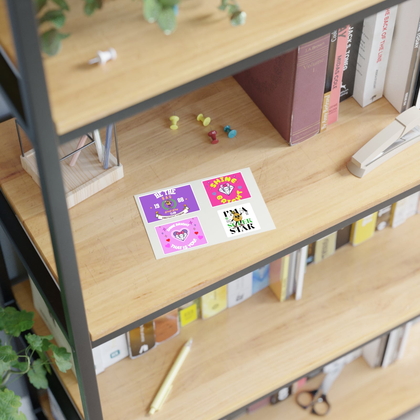 Enrich Motivational Sticker Sheets – Shine Bright & Be the Bag Designs