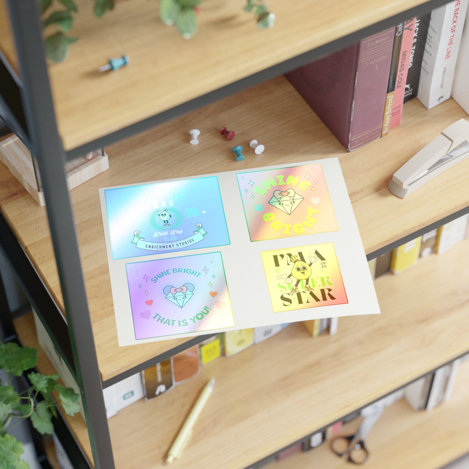 Enrich Motivational Sticker Sheets – Shine Bright & Be the Bag Designs