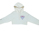 Mira Cropped Hoodie – White Edition