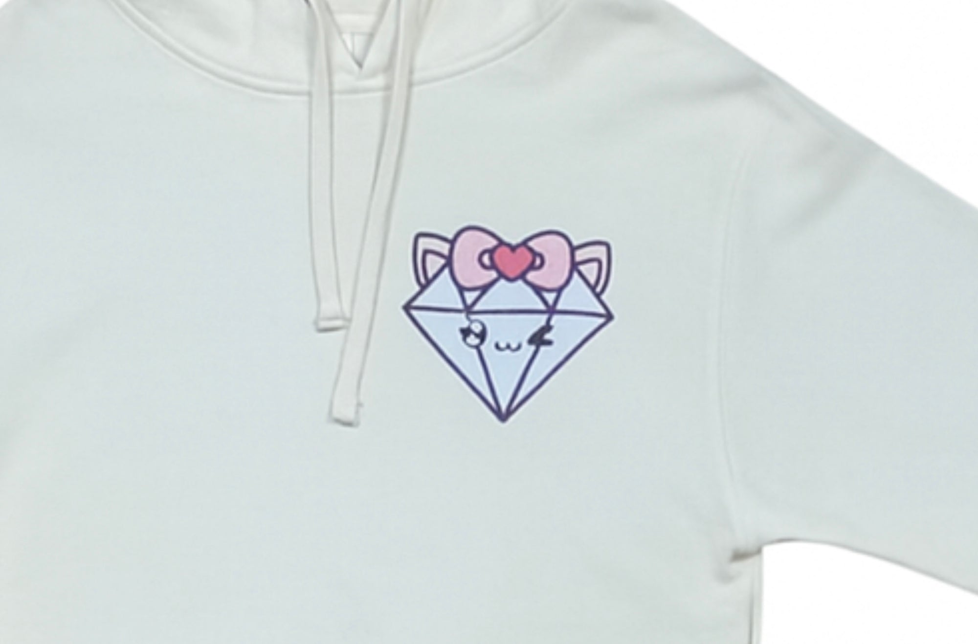 Mira Cropped Hoodie – White Edition